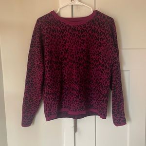 APT. 9 leopard sweater - purple / magenta